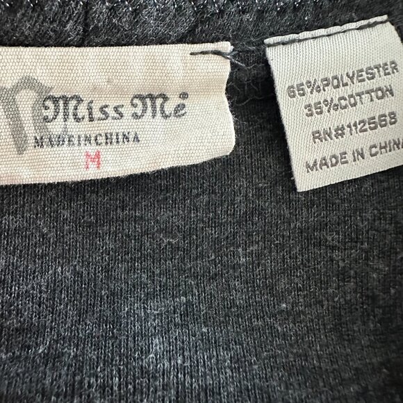 Miss Me Grey Cardigan with Sequin Trim Florals - Picture 2 of 8